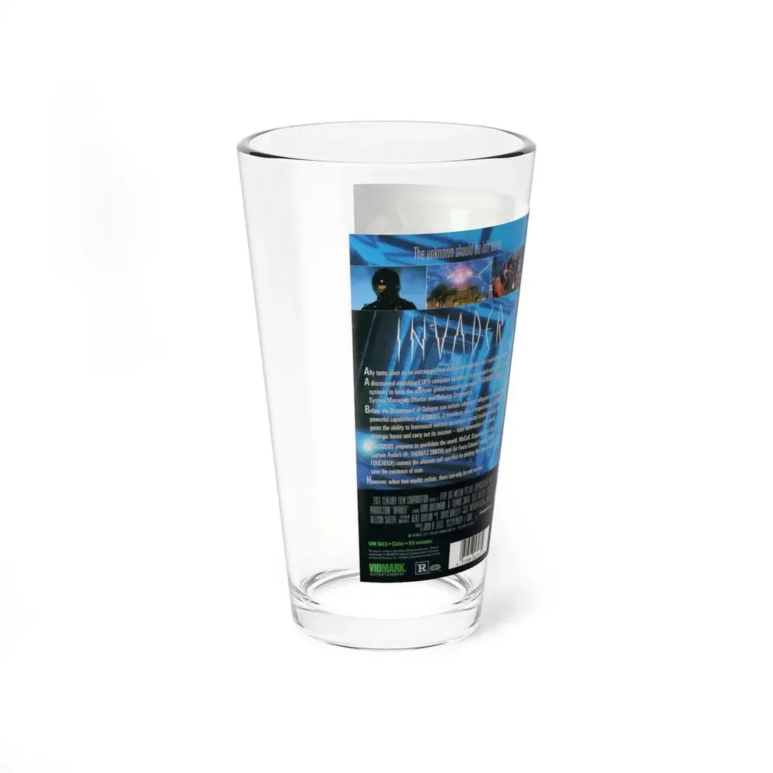 INVADER (VHS COVER) Pint Glass 16oz - Go Mug Yourself