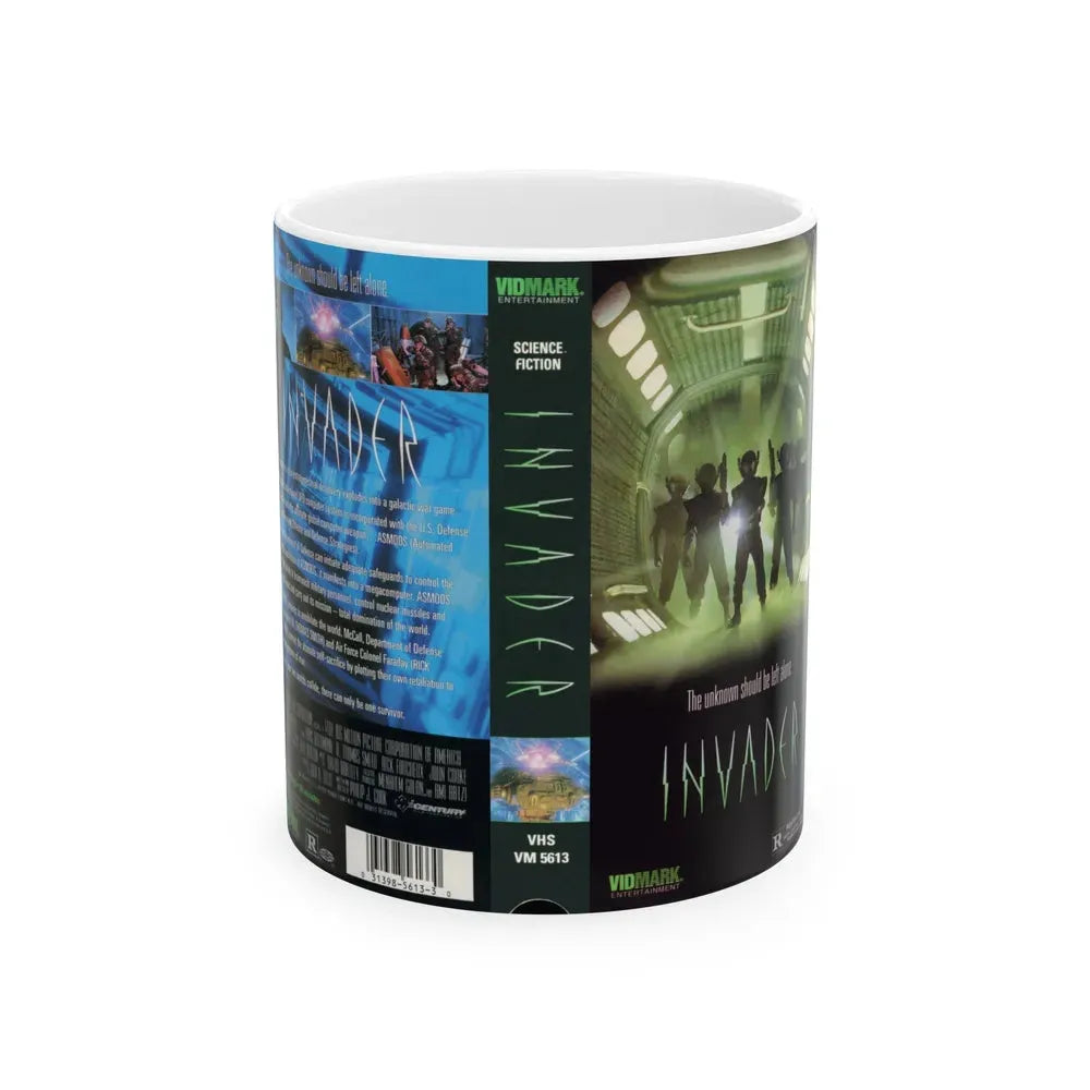 INVADER (VHS COVER) - White Coffee Mug 11oz - Go Mug Yourself