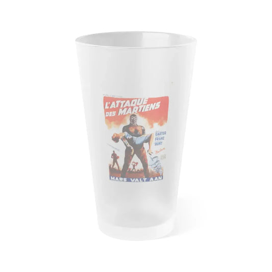 INVADERS FROM MARS (BELGIAN) 1953 Movie Poster - Frosted Pint Glass 16oz 16oz Frosted - Go Mug Yourself