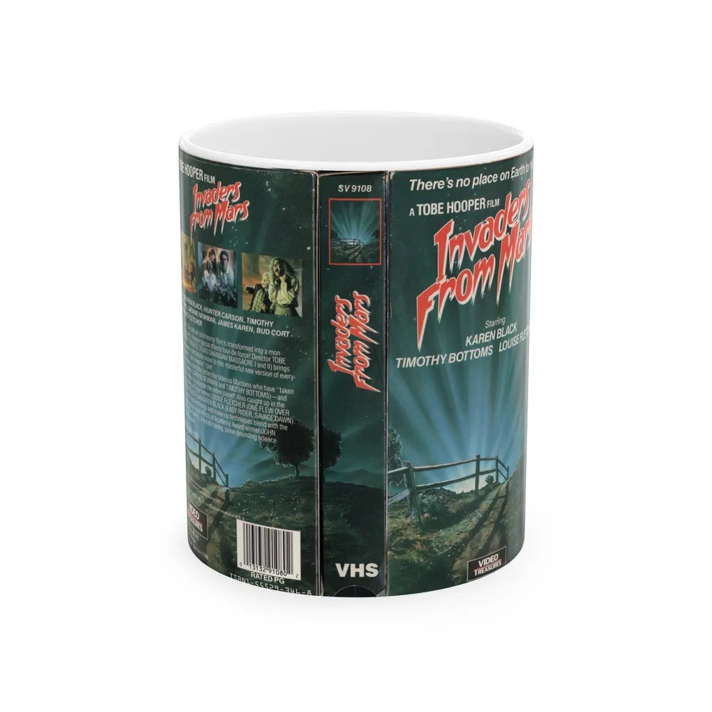 INVADERS FROM MARS (VHS COVER) - White Coffee Mug-11oz-Go Mug Yourself