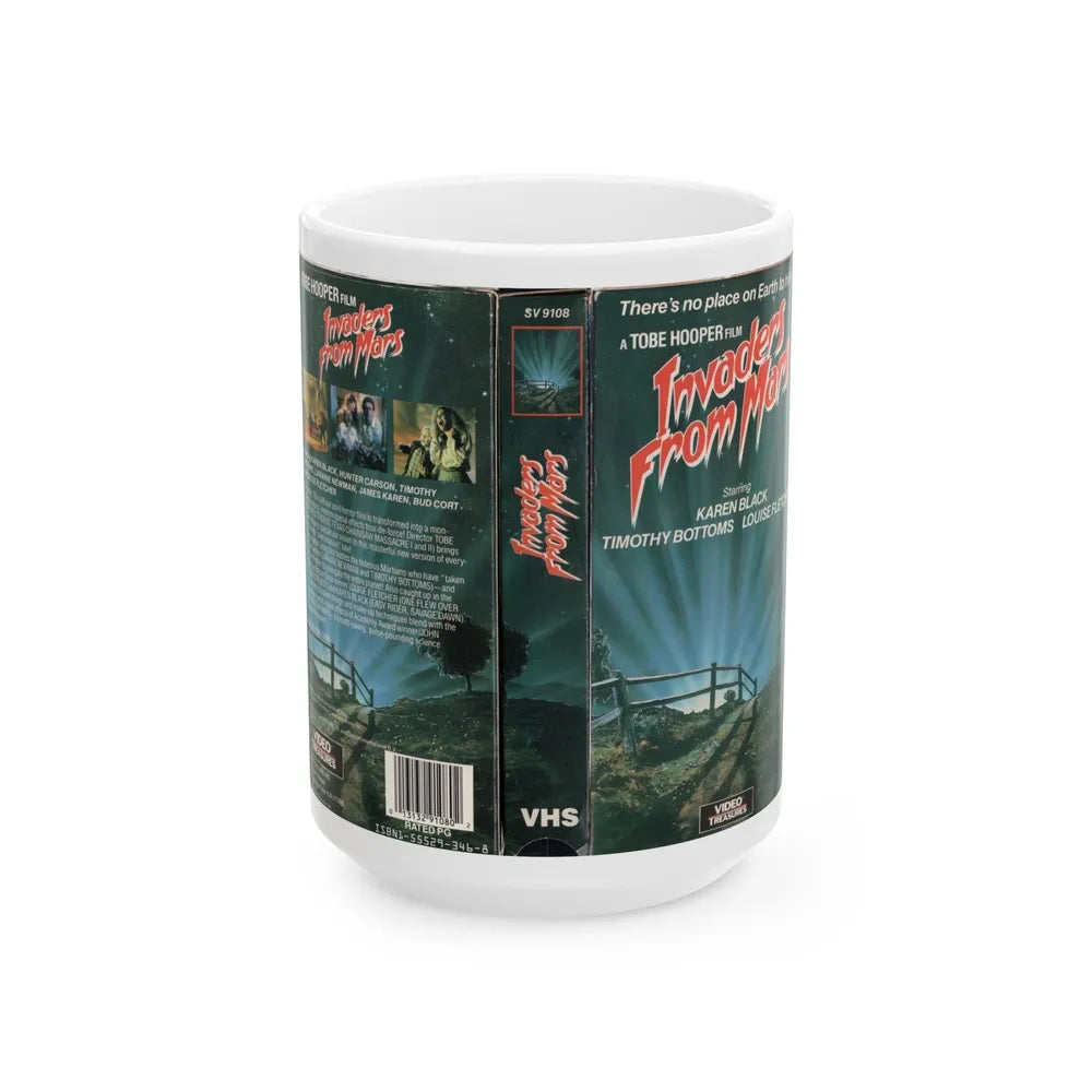 INVADERS FROM MARS (VHS COVER) - White Coffee Mug-15oz-Go Mug Yourself