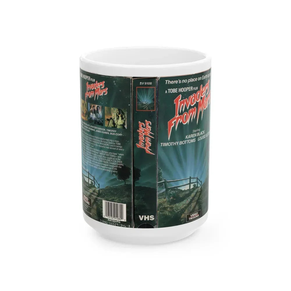 INVADERS FROM MARS (VHS COVER) - White Coffee Mug 15oz - Go Mug Yourself