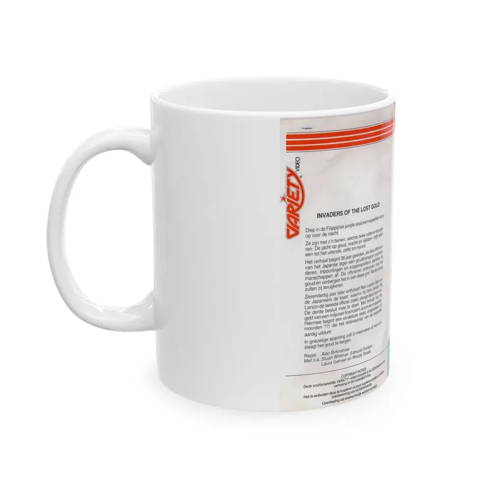 INVADERS OF THE LOST GOLD (VHS COVER) - White Coffee Mug - Go Mug Yourself