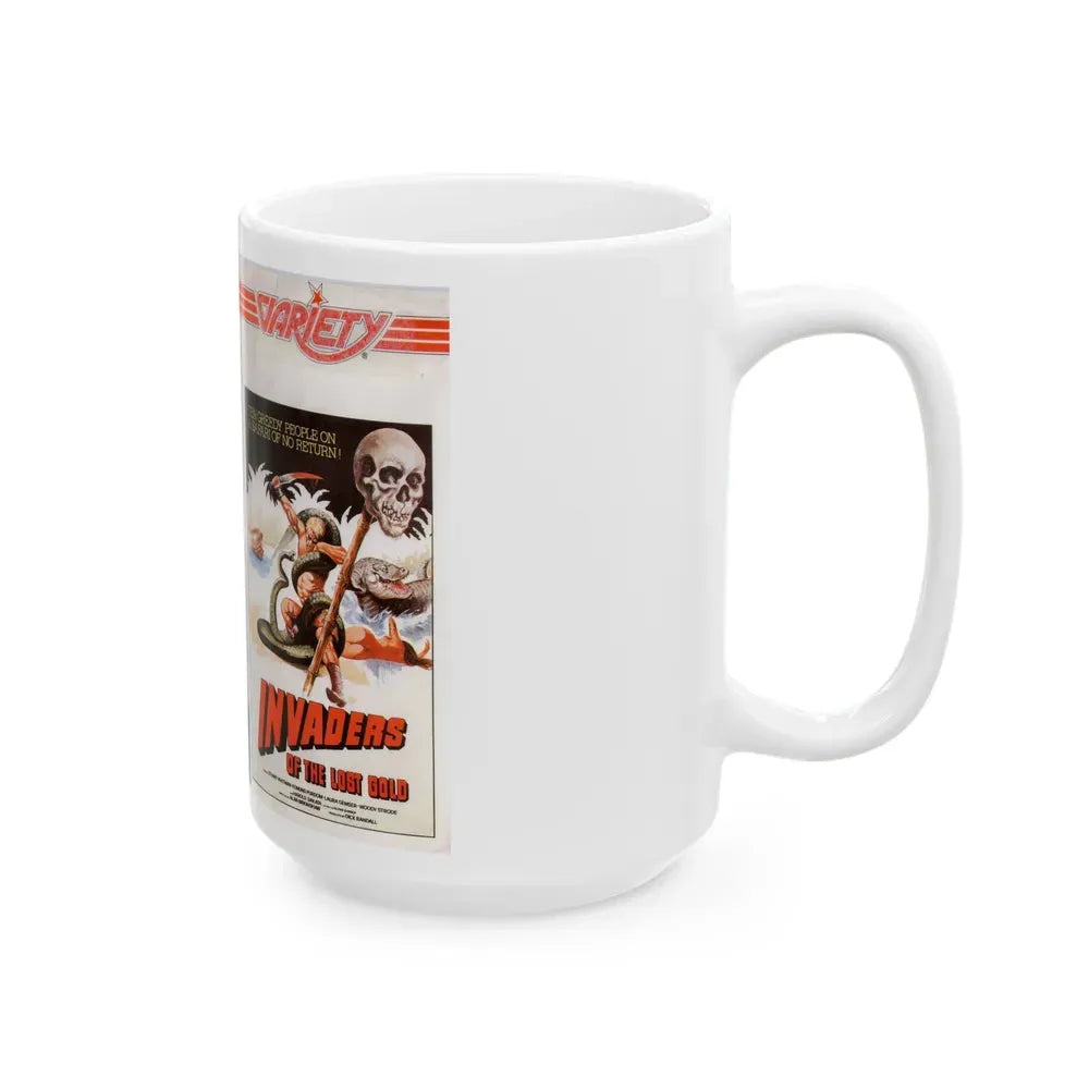 INVADERS OF THE LOST GOLD (VHS COVER) - White Coffee Mug - Go Mug Yourself