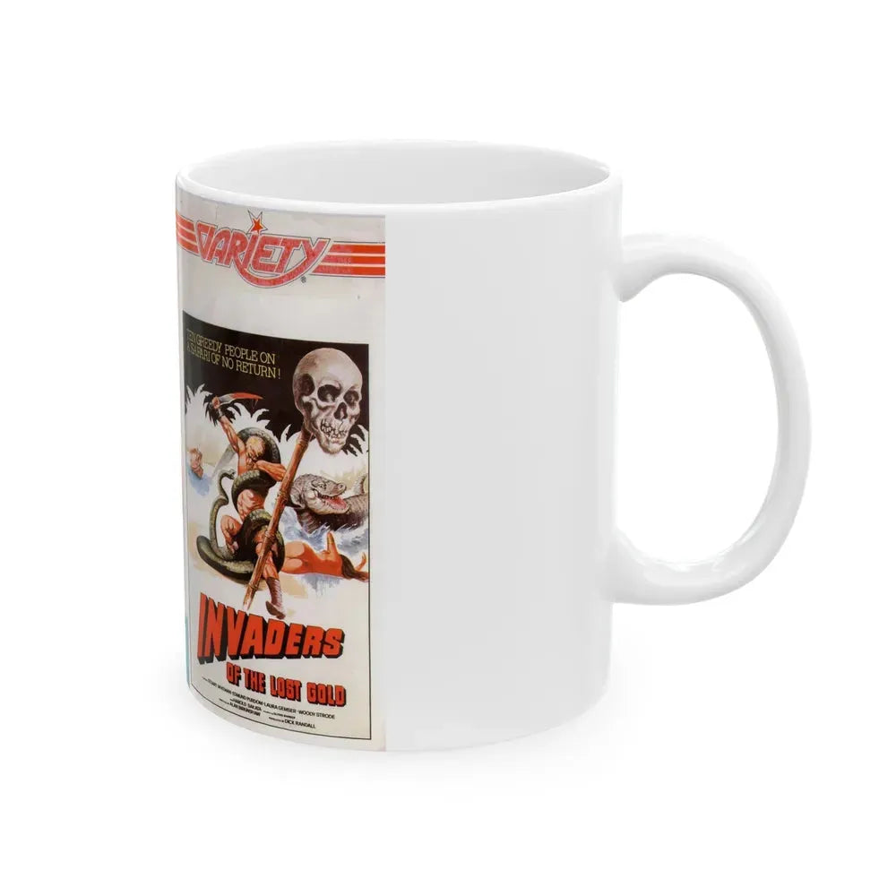INVADERS OF THE LOST GOLD (VHS COVER) - White Coffee Mug - Go Mug Yourself