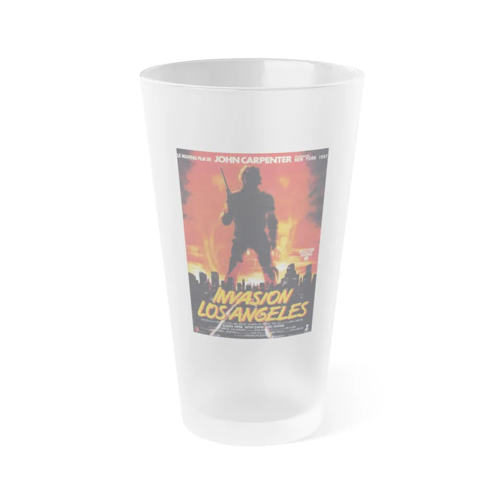 INVASION LOS ANGELES (THEY LIVE!) 1988 Movie Poster - Frosted Pint Glass 16oz-16oz-Frosted-Go Mug Yourself