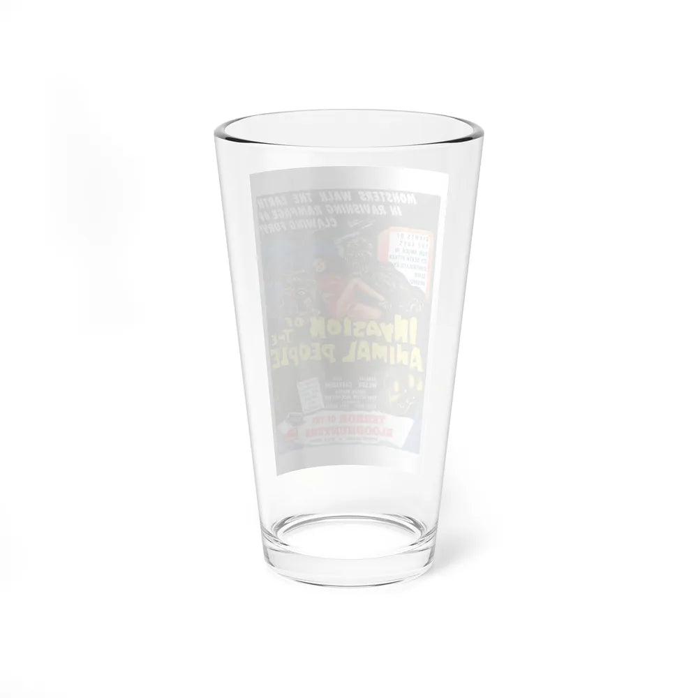 INVASION OF THE ANIMAL PEOPLE + TERROR OF THE BLOOD HUNTERS 1959 Movie Poster - Pint Glass 16oz-Go Mug Yourself