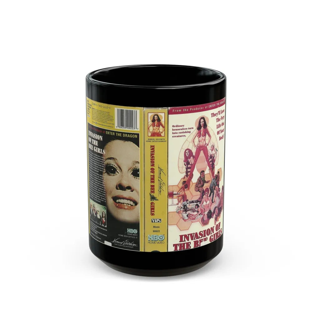 INVASION OF THE BEE GIRLS (VHS COVER) - Black Coffee Mug-15oz-Go Mug Yourself