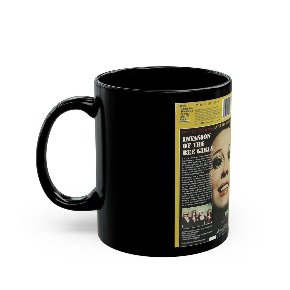 INVASION OF THE BEE GIRLS (VHS COVER) - Black Coffee Mug-Go Mug Yourself