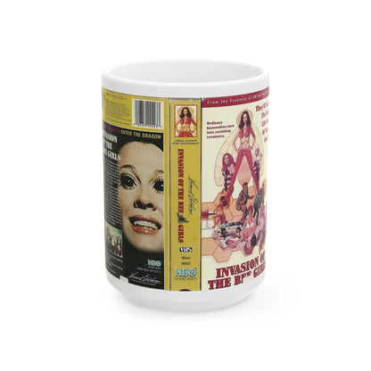 INVASION OF THE BEE GIRLS (VHS COVER) - White Coffee Mug-15oz-Go Mug Yourself