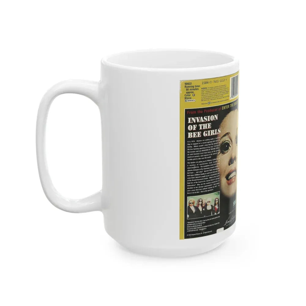 INVASION OF THE BEE GIRLS (VHS COVER) - White Coffee Mug - Go Mug Yourself