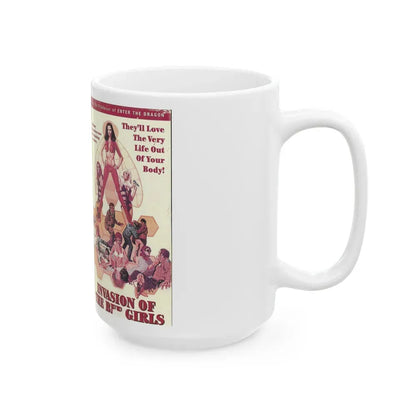 INVASION OF THE BEE GIRLS (VHS COVER) - White Coffee Mug - Go Mug Yourself