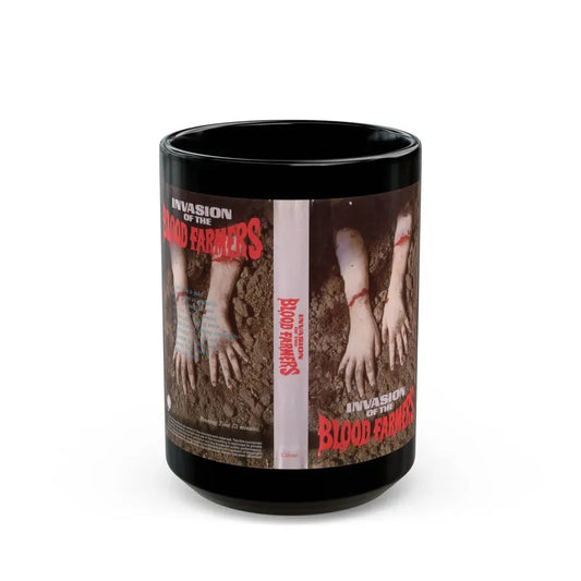 INVASION OF THE BLOOD FARMERS VERSION 2 (VHS COVER) - Black Coffee Mug 15oz - Go Mug Yourself