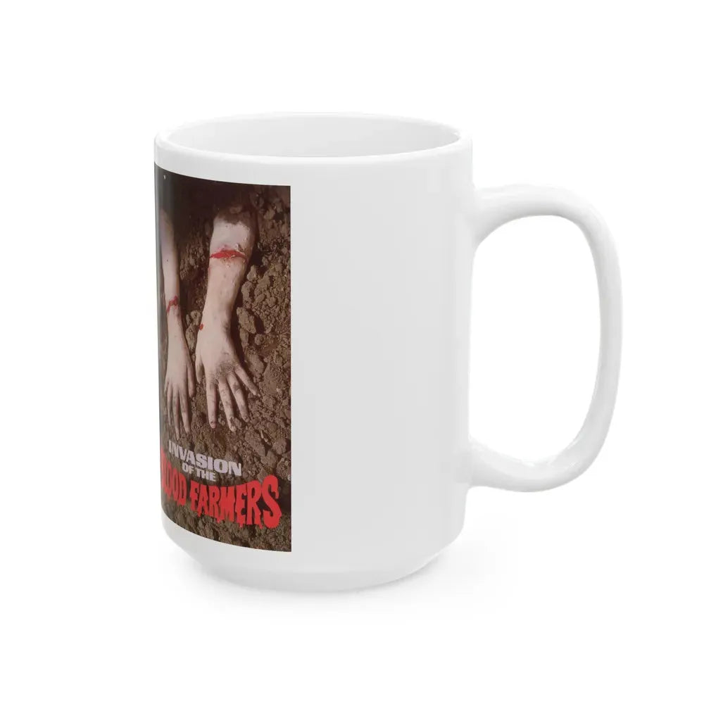 INVASION OF THE BLOOD FARMERS VERSION 2 (VHS COVER) - White Coffee Mug - Go Mug Yourself