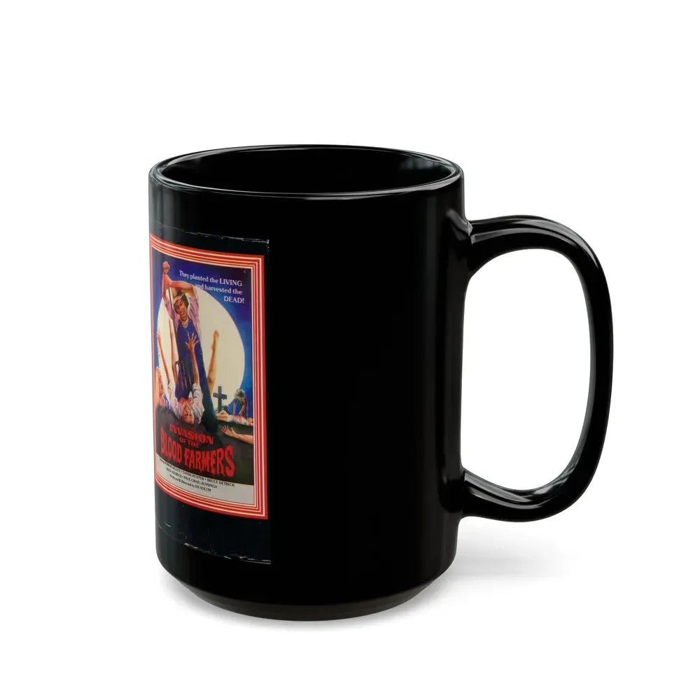 INVASION OF THE BLOOD FARMERS (VHS COVER) - Black Coffee Mug - Go Mug Yourself
