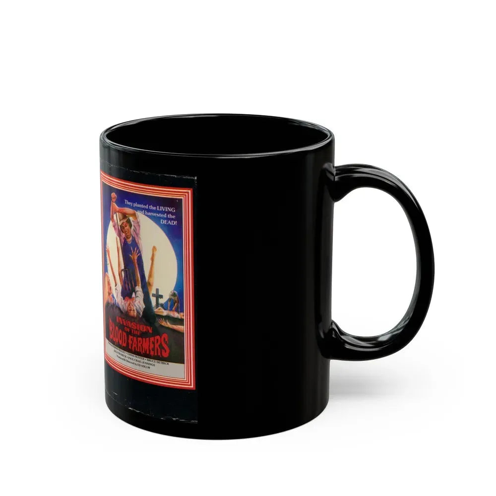 INVASION OF THE BLOOD FARMERS (VHS COVER) - Black Coffee Mug - Go Mug Yourself