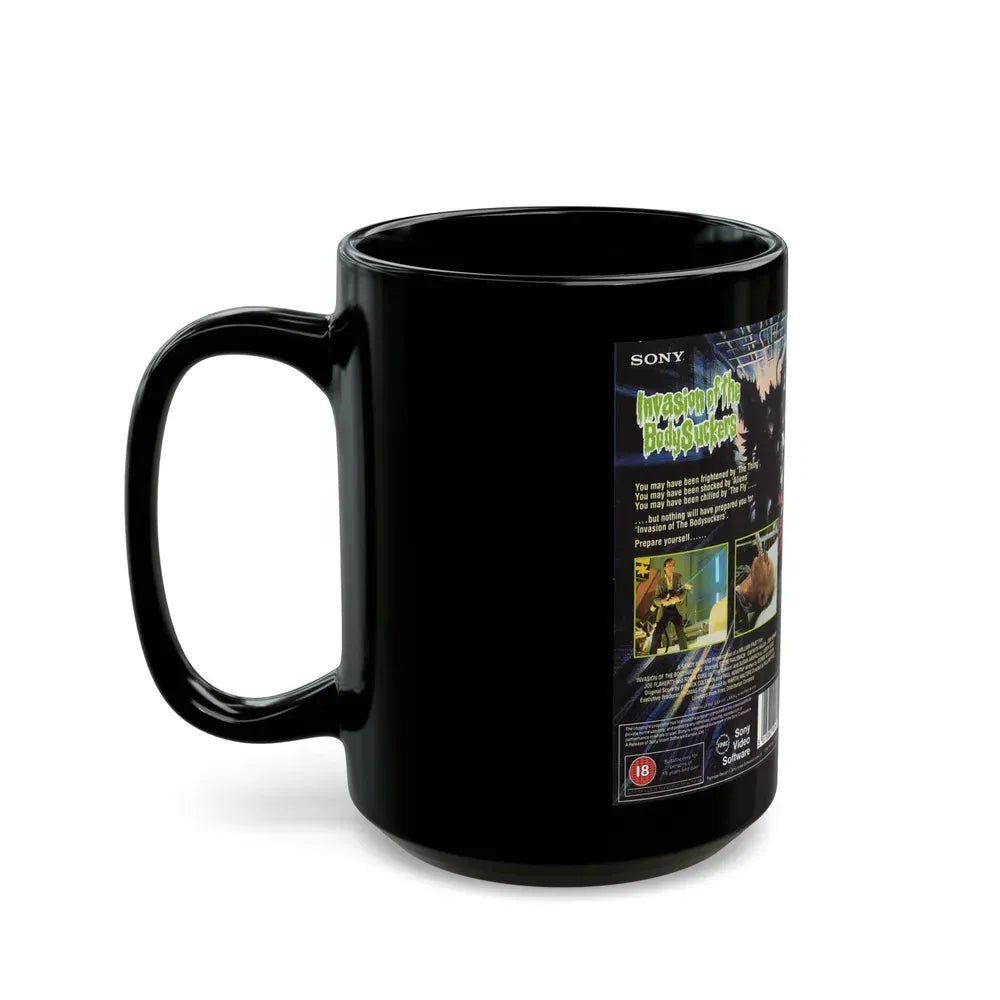 INVASION OF THE BODY SUCKERS (VHS COVER) - Black Coffee Mug - Go Mug Yourself