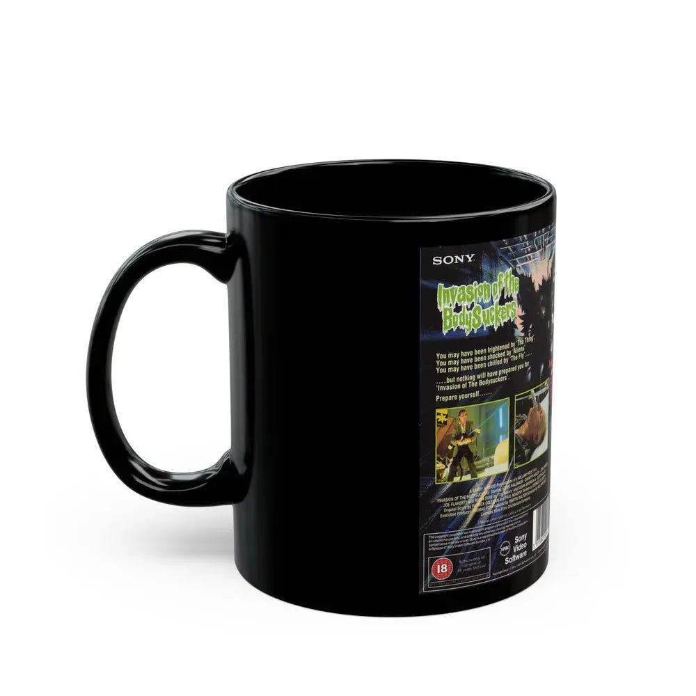 INVASION OF THE BODY SUCKERS (VHS COVER) - Black Coffee Mug - Go Mug Yourself