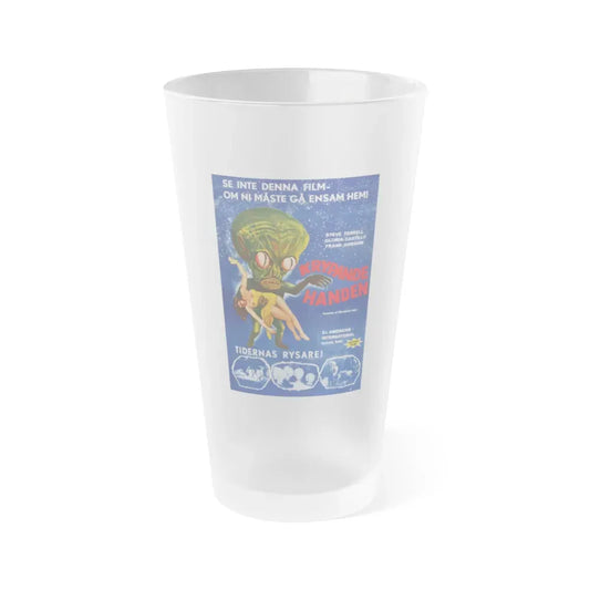 INVASION OF THE SAUCER-MEN (SWEDISH) 1957 Movie Poster - Frosted Pint Glass 16oz 16oz Frosted - Go Mug Yourself