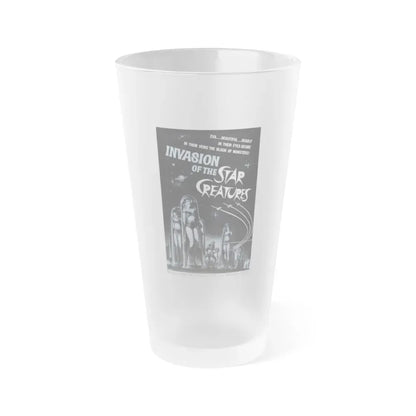 INVASION OF THE STAR CREATURES 1962 Movie Poster - Frosted Pint Glass 16oz 16oz Frosted - Go Mug Yourself