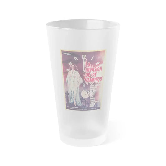 INVASION OF THE VAMPIRES 1963 Movie Poster - Frosted Pint Glass 16oz 16oz Frosted - Go Mug Yourself