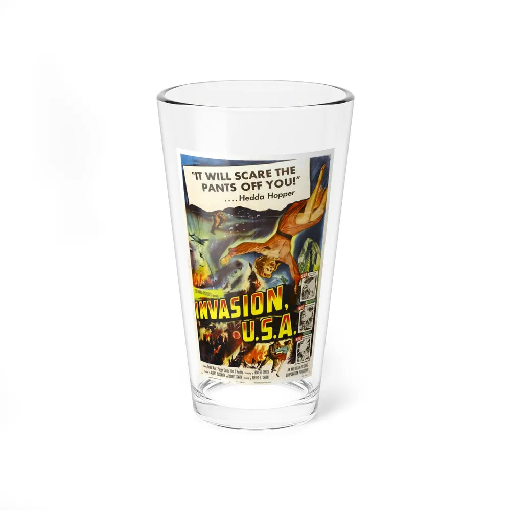 INVASION U.S.A 1952 Movie Poster - Pint Glass 16oz-16oz-Go Mug Yourself