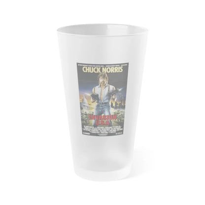 INVASION U.S.A 1985 Movie Poster - Frosted Pint Glass 16oz-16oz-Frosted-Go Mug Yourself