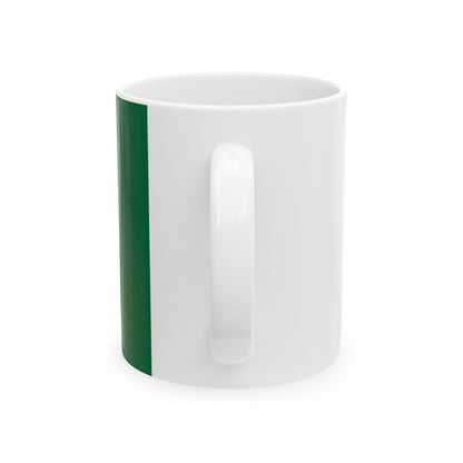 Inverted Franco-Ontarian flag (Canada) White Coffee Mug-Go Mug Yourself