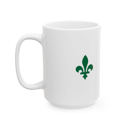 Inverted Franco-Ontarian flag (Canada) White Coffee Mug-Go Mug Yourself