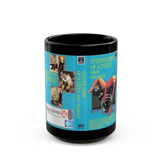 INVESTIGATION OF A CITIZEN ABOVE SUSPICION (VHS COVER) - Black Coffee Mug 15oz - Go Mug Yourself