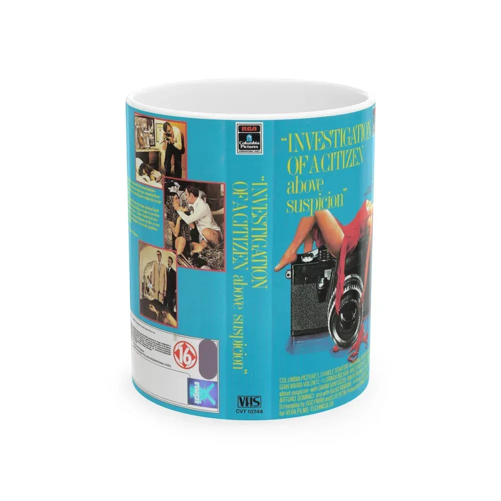 INVESTIGATION OF A CITIZEN ABOVE SUSPICION (VHS COVER) - White Coffee Mug 11oz - Go Mug Yourself