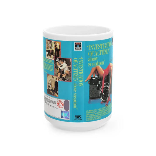 INVESTIGATION OF A CITIZEN ABOVE SUSPICION (VHS COVER) - White Coffee Mug 15oz - Go Mug Yourself