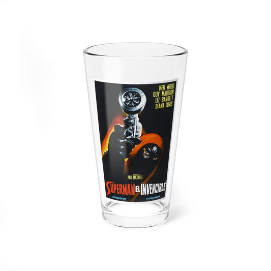 INVINCIBLE SUPERMAN (SUPERARGO) 1968 Movie Poster - Pint Glass 16oz 16oz - Go Mug Yourself
