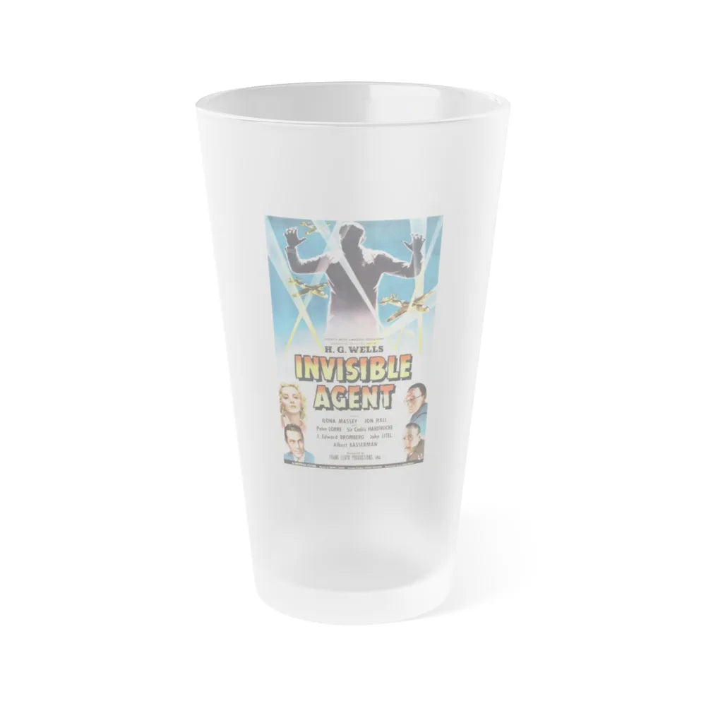 INVISIBLE AGENT 1942 Movie Poster - Frosted Pint Glass 16oz-16oz-Frosted-Go Mug Yourself