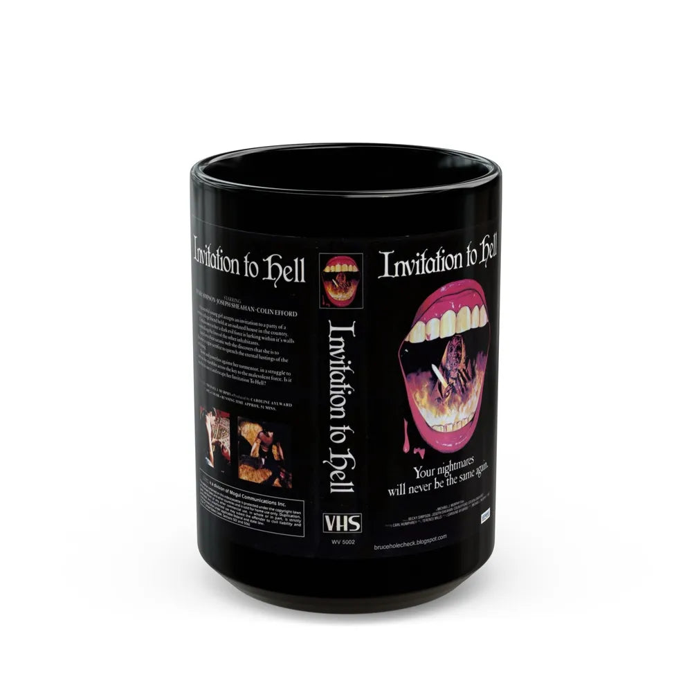 INVITATION TO HELL (VHS COVER) - Black Coffee Mug-15oz-Go Mug Yourself