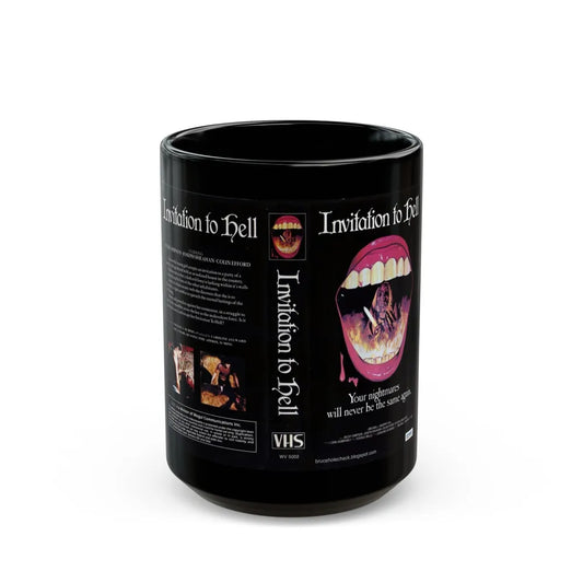 INVITATION TO HELL (VHS COVER) - Black Coffee Mug-15oz-Go Mug Yourself