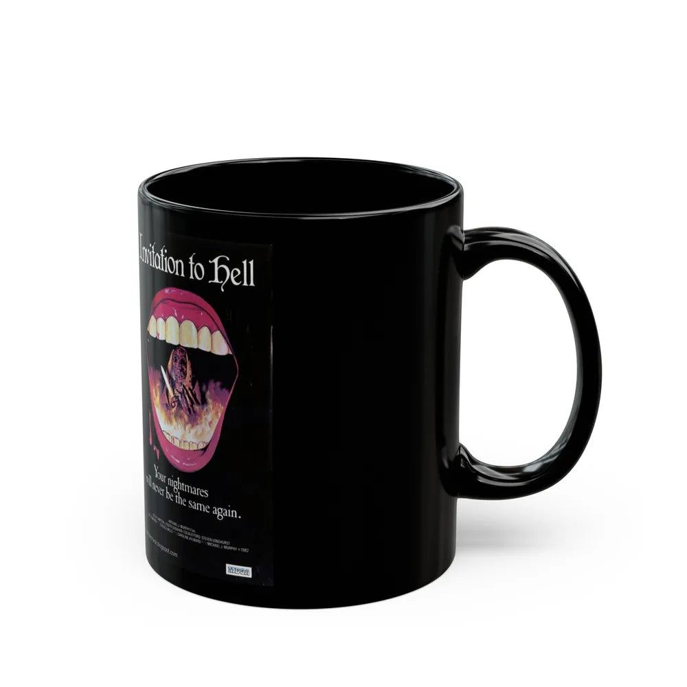 INVITATION TO HELL (VHS COVER) - Black Coffee Mug-Go Mug Yourself