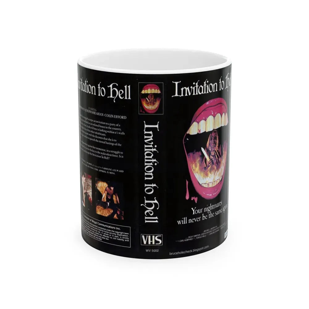 INVITATION TO HELL (VHS COVER) - White Coffee Mug 11oz - Go Mug Yourself