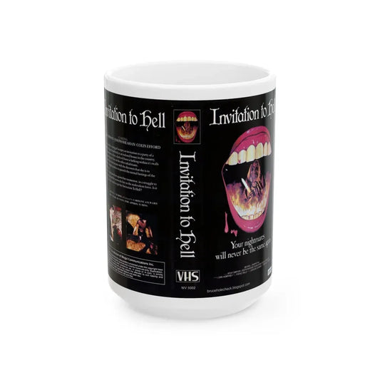 INVITATION TO HELL (VHS COVER) - White Coffee Mug 15oz - Go Mug Yourself