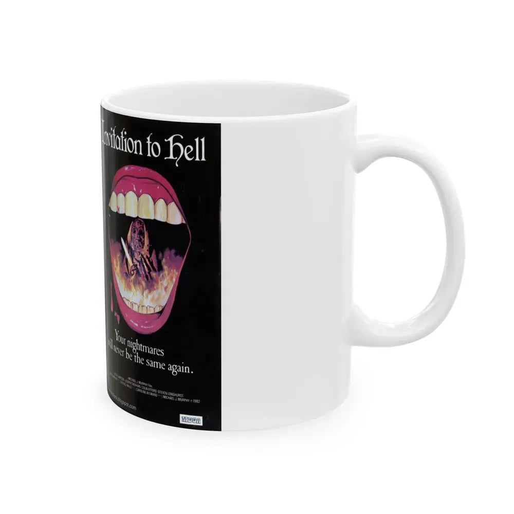 INVITATION TO HELL (VHS COVER) - White Coffee Mug - Go Mug Yourself