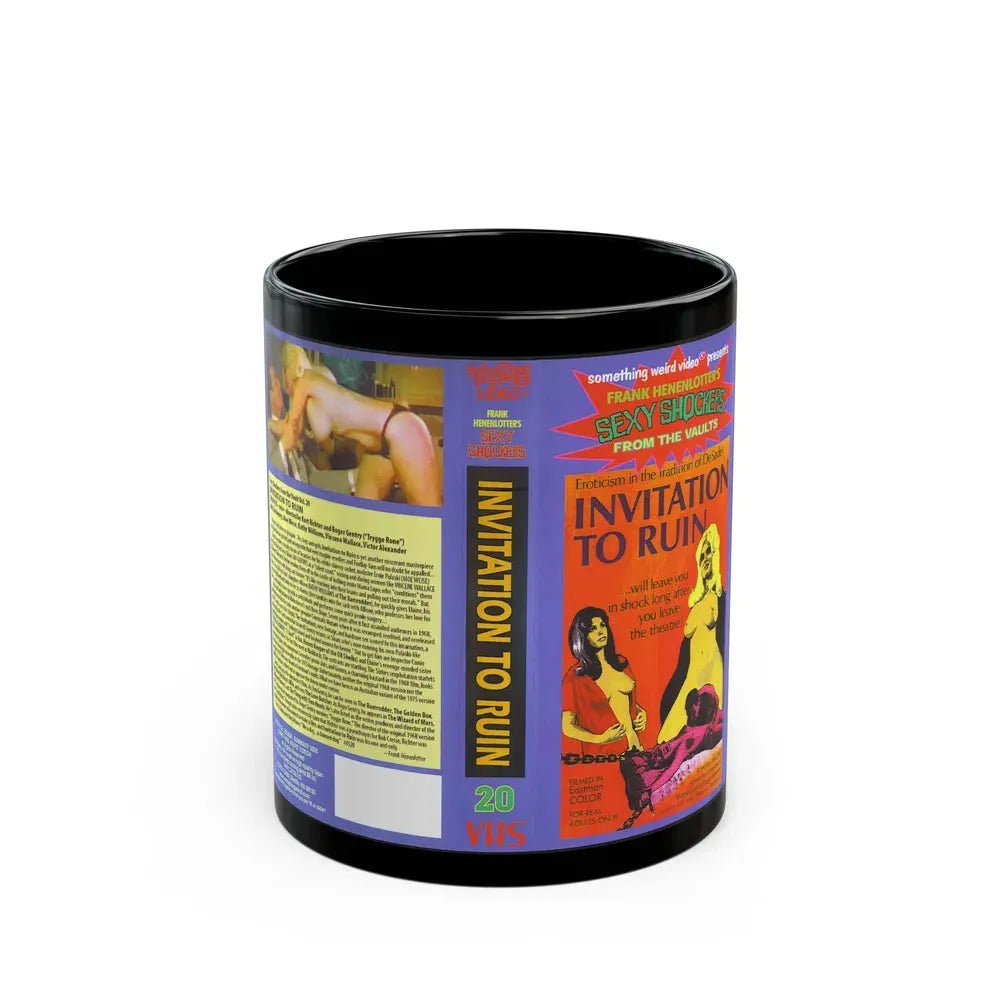 INVITATION TO RUIN (VHS COVER) - Black Coffee Mug 11oz - Go Mug Yourself