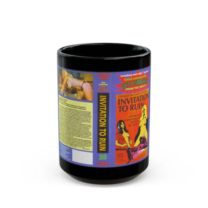 INVITATION TO RUIN (VHS COVER) - Black Coffee Mug-15oz-Go Mug Yourself