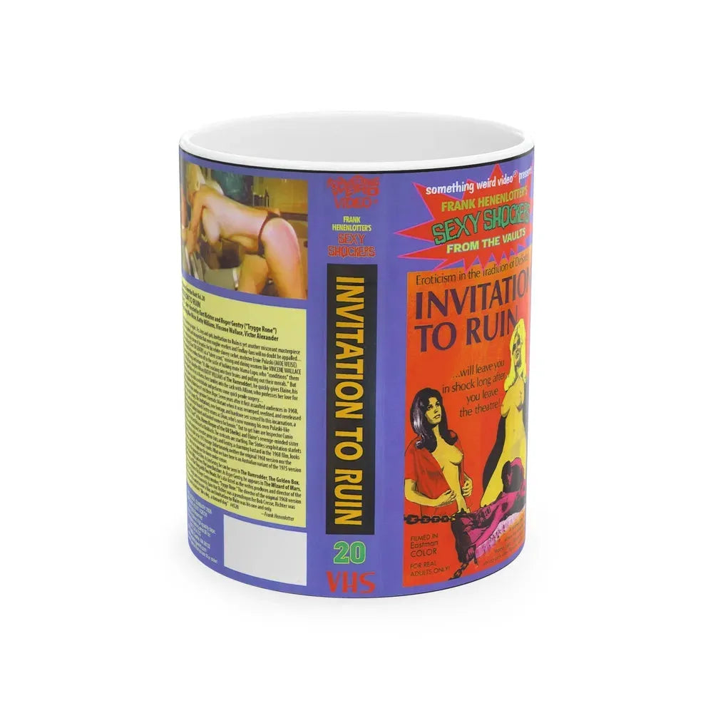 INVITATION TO RUIN (VHS COVER) - White Coffee Mug 11oz - Go Mug Yourself