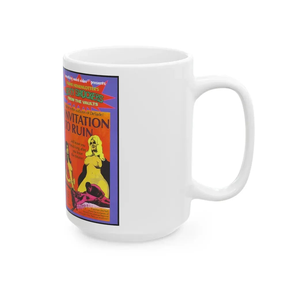 INVITATION TO RUIN (VHS COVER) - White Coffee Mug - Go Mug Yourself