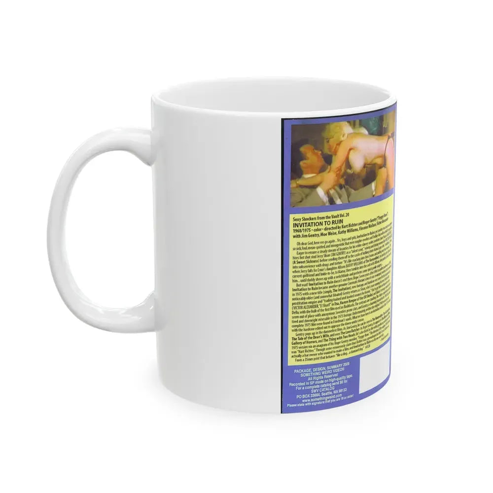 INVITATION TO RUIN (VHS COVER) - White Coffee Mug - Go Mug Yourself