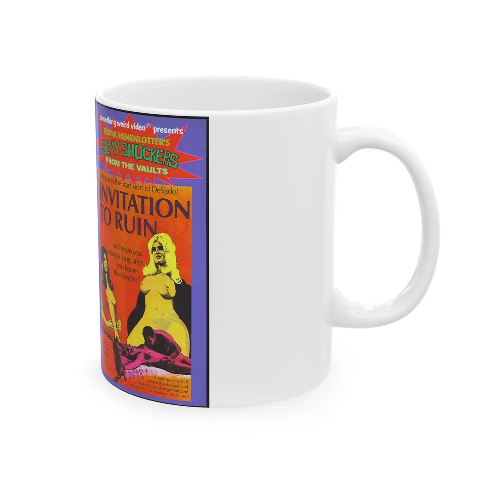 INVITATION TO RUIN (VHS COVER) - White Coffee Mug-Go Mug Yourself