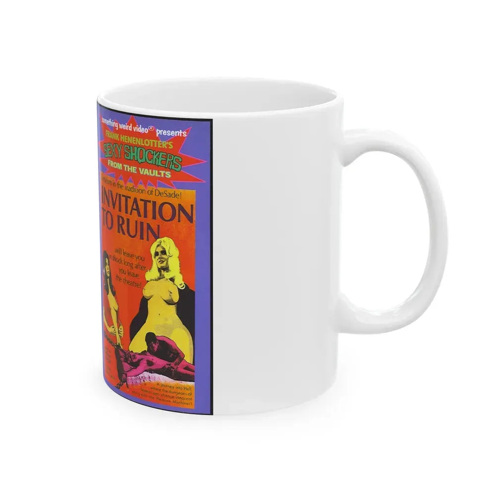 INVITATION TO RUIN (VHS COVER) - White Coffee Mug - Go Mug Yourself
