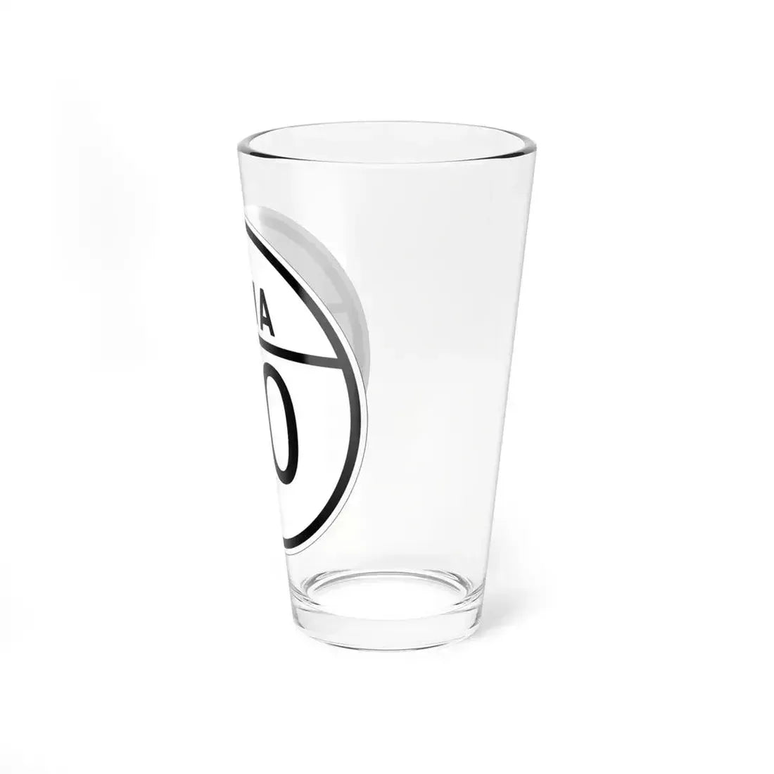 Iowa 00 1926 template (Iowa) (Road Sign) Pint Glass 16oz - Go Mug Yourself