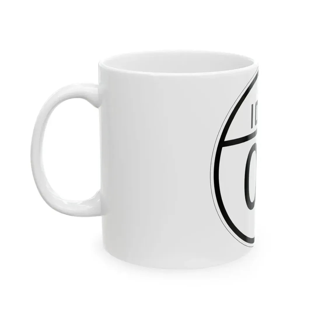 Iowa 00 1926 template (Iowa) (Road Sign) White Coffee Mug - Go Mug Yourself