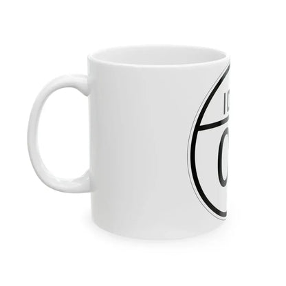 Iowa 00 1926 template (Iowa) (Road Sign) White Coffee Mug - Go Mug Yourself